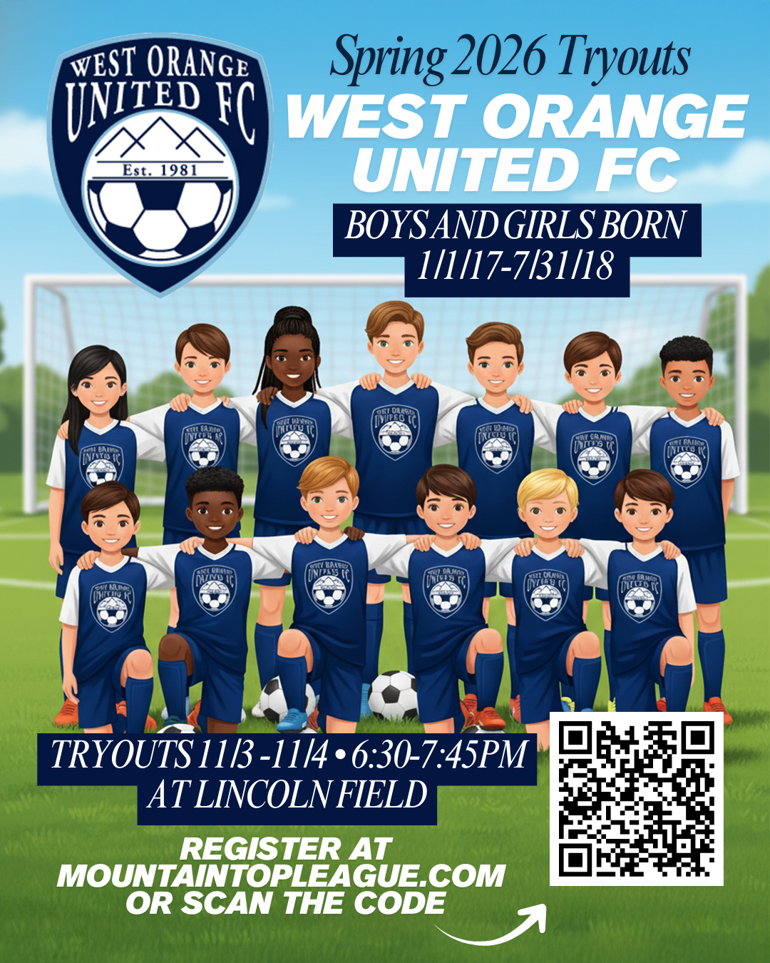 West Orange United FC - Spring 2026 Tryouts